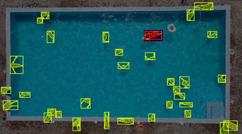 AI-powered pool monitoring with real-time swimmer detection and distress alerting